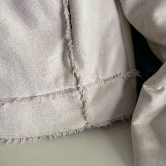 Nicole Miller Off-White Teddy Sherpa Jacket Small - Picture 8 of 16